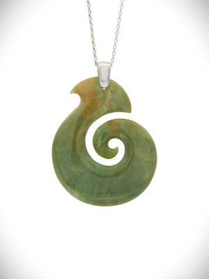 Moko Pounamu Koru NZ Genuine Raukaraka Greenstone - Opawa Moko Pounamu Koru NZ Genuine Raukaraka Greenstone - Opawa