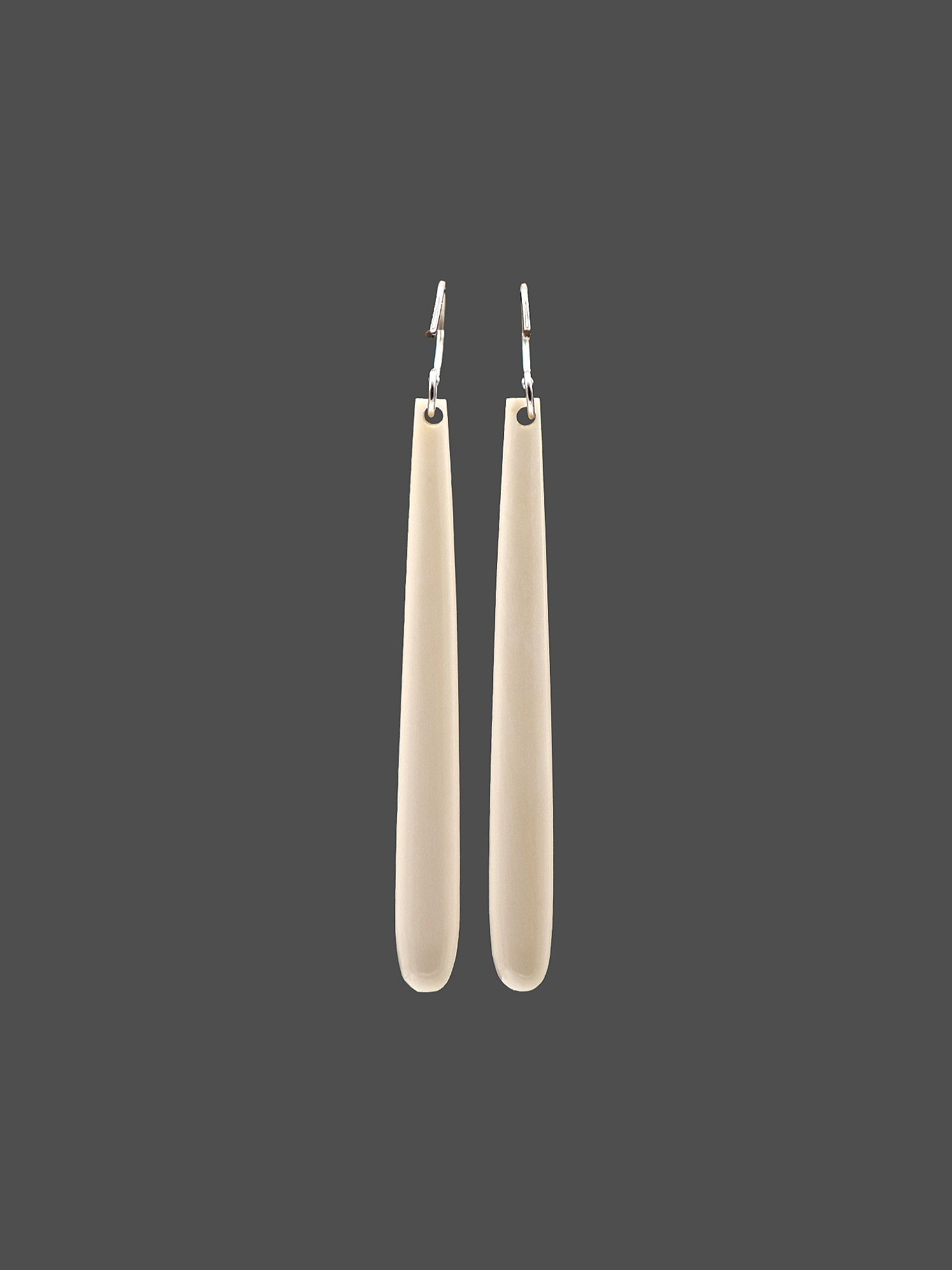 Moko Pounamu Bone & Sterling Silver Earrings - Awanui