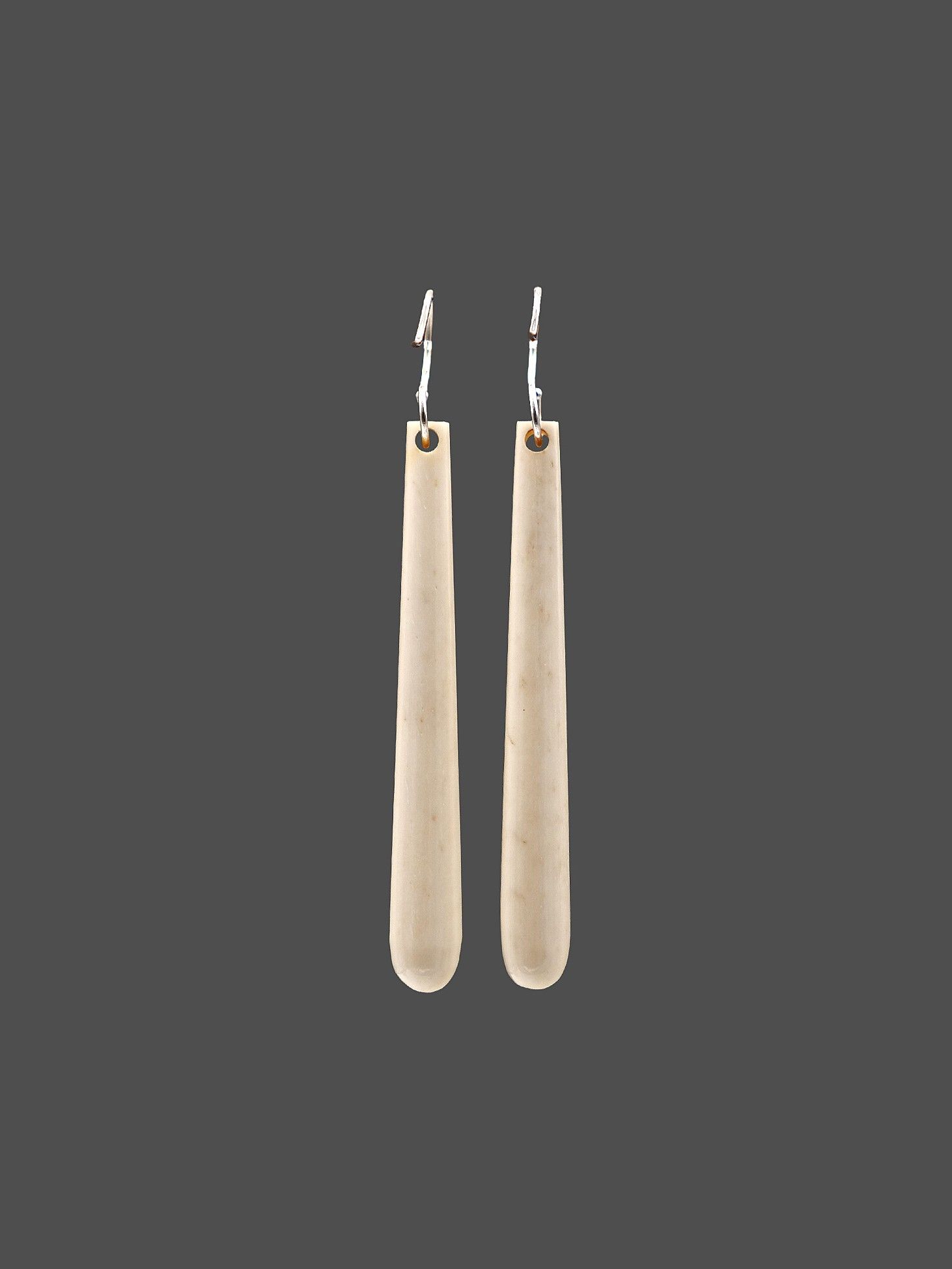Moko Pounamu Bone & Sterling Silver Earrings - Kaitaia