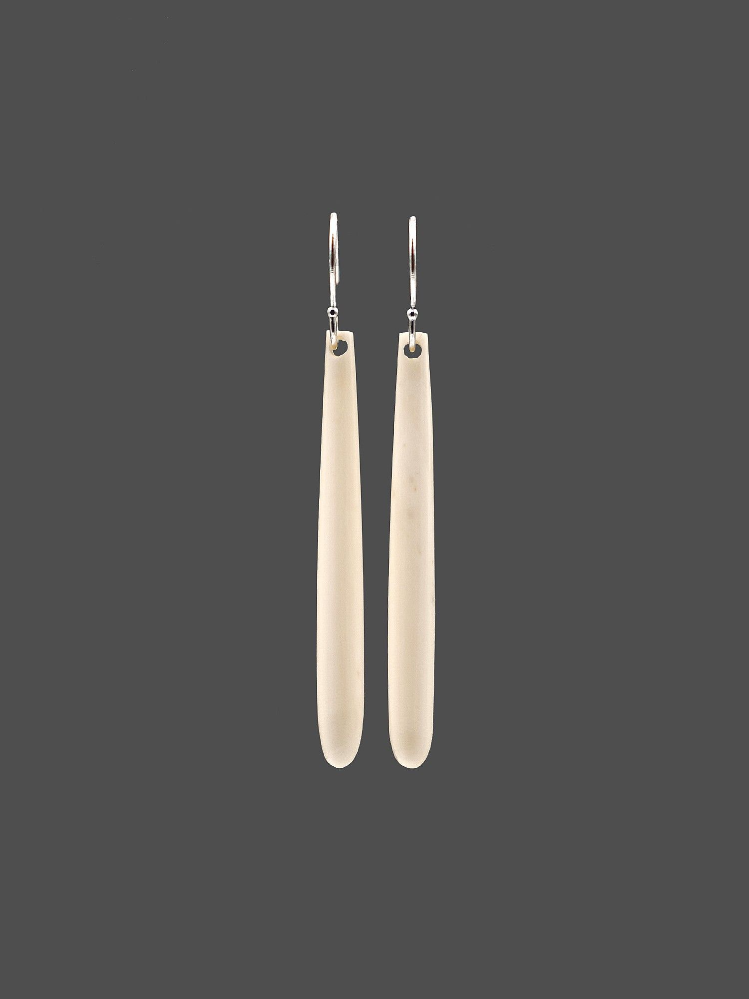 Moko Pounamu Bone & Sterling Silver Earrings - Pairatahi