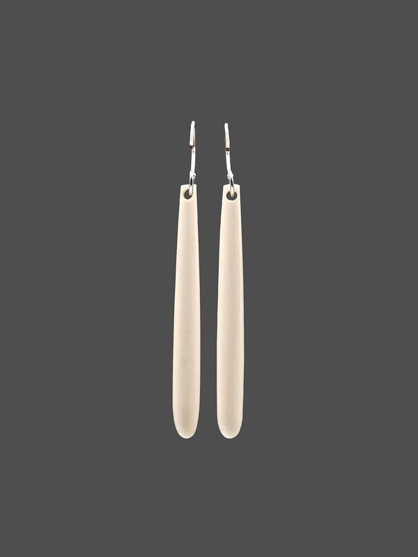 Moko Pounamu Bone & Sterling Silver Earrings - Pairatahi