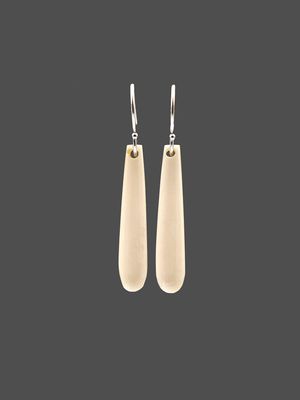 Moko Pounamu Bone & Sterling Silver Earrings - Kareponia Moko Pounamu Bone & Sterling Silver Earrings - Kareponia