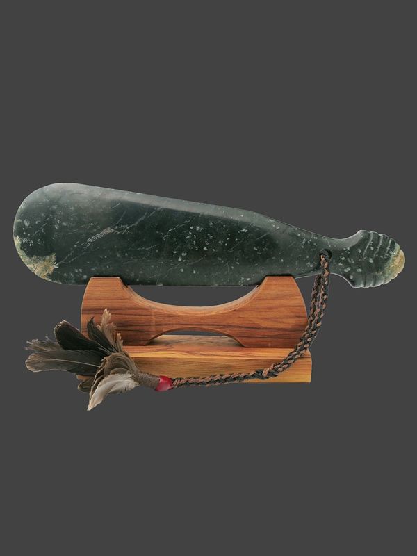 Moko Pounamu Mere NZ Genuine Serpentinite Greenstone - Tahorakuri Moko Pounamu Mere NZ Genuine Serpentinite Greenstone - Tahorakuri