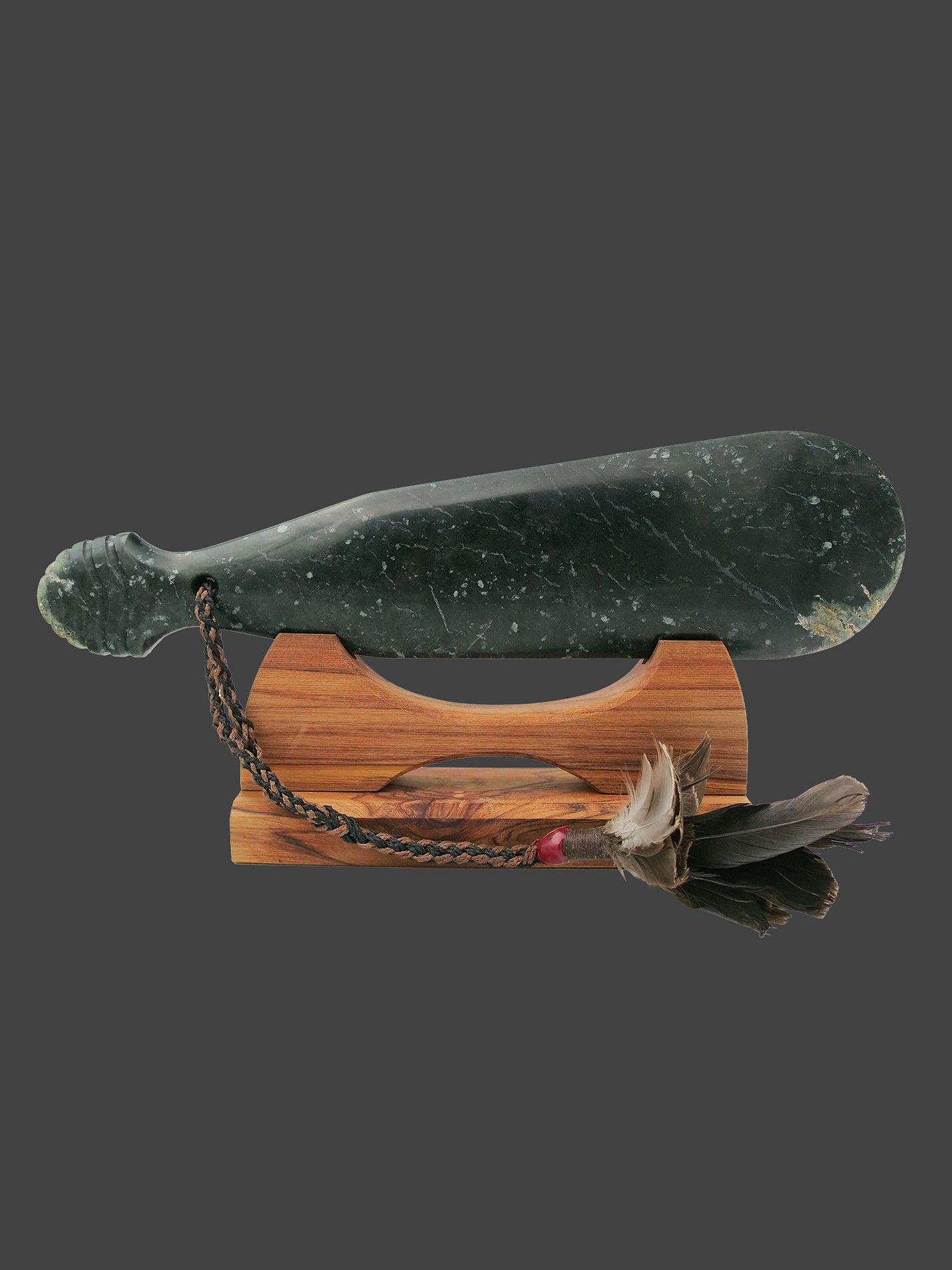 Moko Pounamu Mere NZ Genuine Serpentinite Greenstone - Tahorakuri