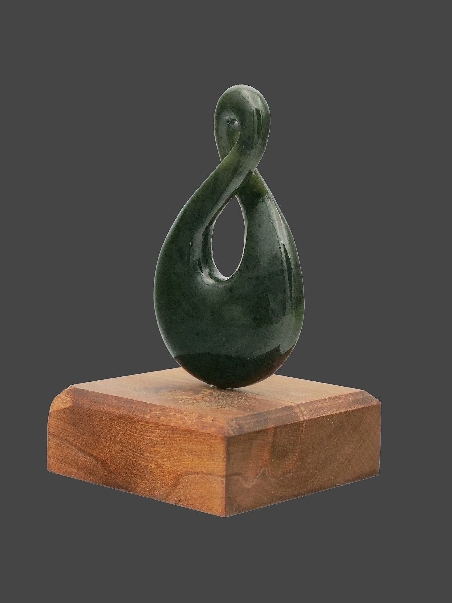 Moko Pounamu Pikorua NZ Genuine Kawakawa Greenstone - Panguru