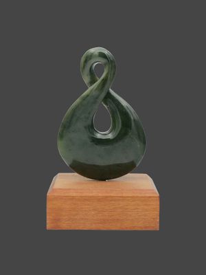 Moko Pounamu Pikorua NZ Genuine Kawakawa Greenstone - Panguru