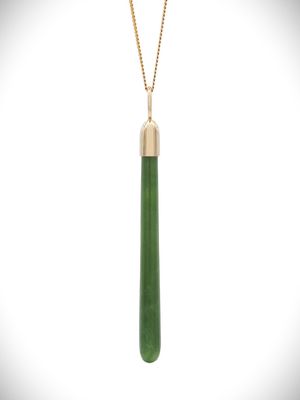 Moko Pounamu Roimata (Teardrop) NZ Genuine Kahurangi Greenstone and 9ct Gold Pendant - Orongotea Moko Pounamu Roimata (Teardrop) NZ Genuine Kahurangi Greenstone and 9ct Gold Pendant - Orongotea