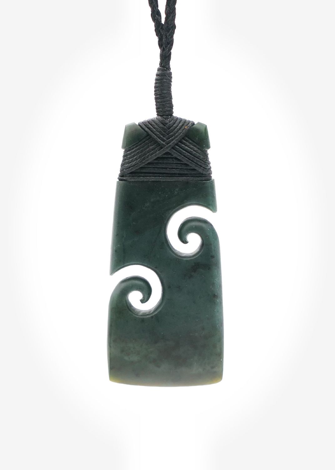 Moko Pounamu Toki with Koru NZ Genuine Kawakawa Greenstone - Papa Moko Pounamu Toki with Koru NZ Genuine Kawakawa Greenstone - Papa