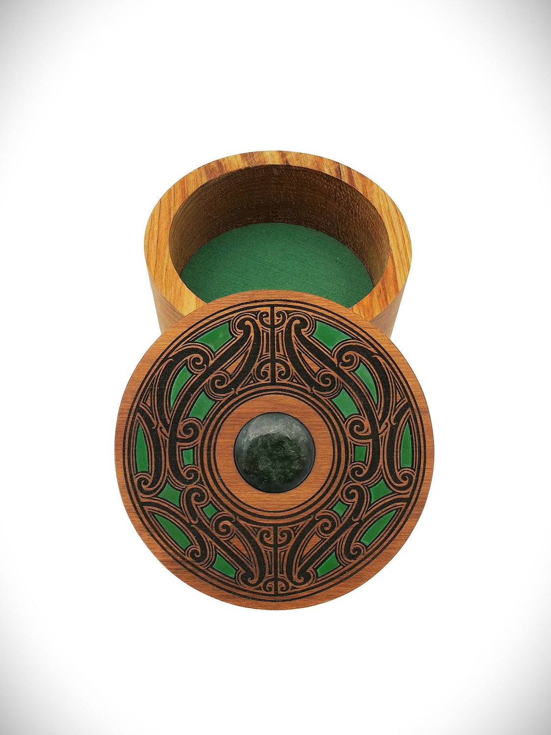 Moko Pounamu Wakahuia Green (Treasure box) Genuine NZ Kawakawa Greenstone Rimu - Whataroa Moko Pounamu Wakahuia Green (Treasure box) Genuine NZ Kawakawa Greenstone Rimu - Whataroa
