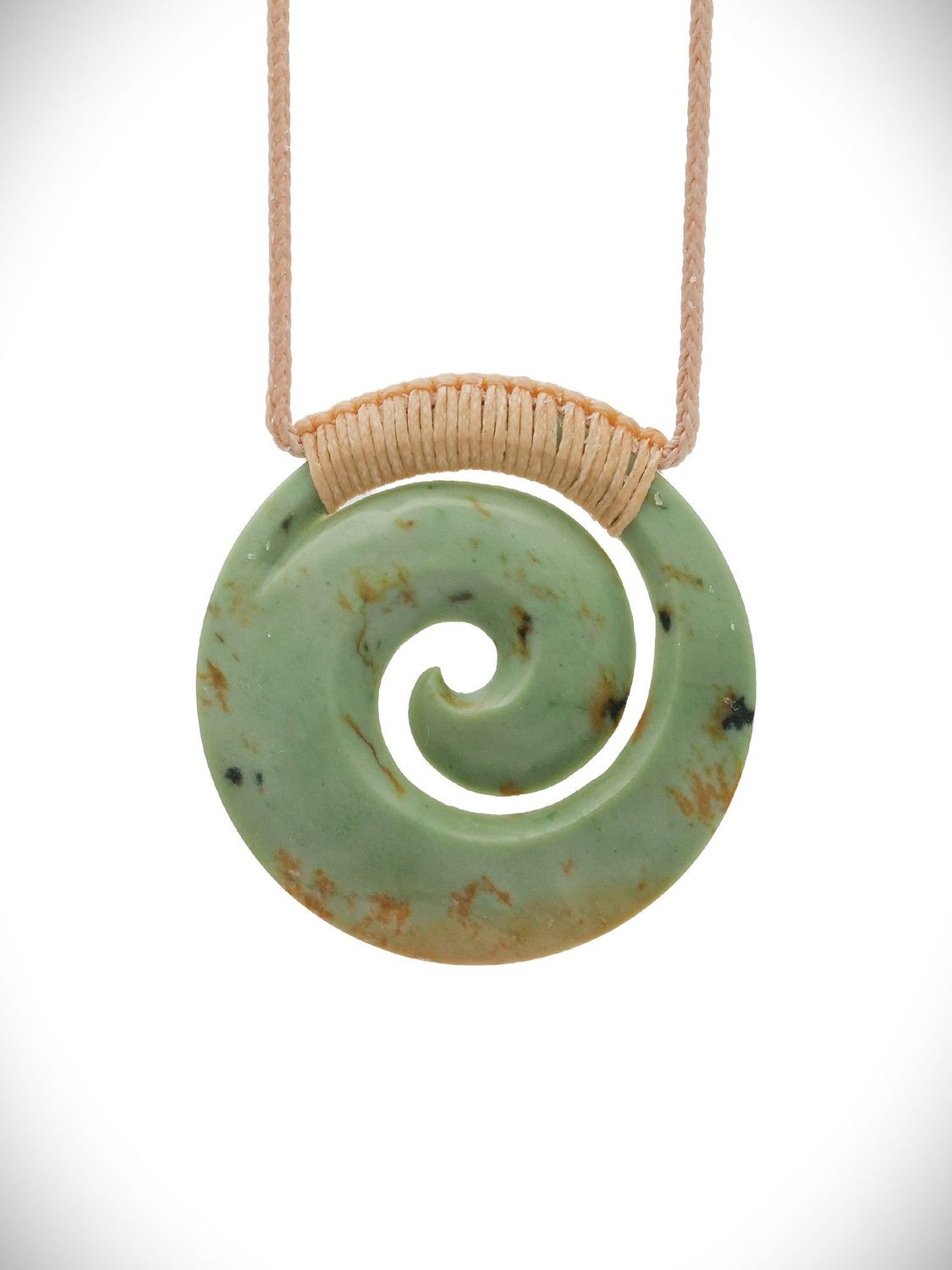 Moko Pounamu Koru Genuine NZ Raukaraka Greenstone - Tumanako Moko Pounamu Koru Genuine NZ Raukaraka Greenstone - Tumanako