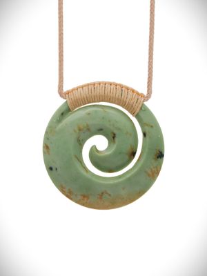 Moko Pounamu Koru Genuine NZ Raukaraka Greenstone - Tumanako Moko Pounamu Koru Genuine NZ Raukaraka Greenstone - Tumanako