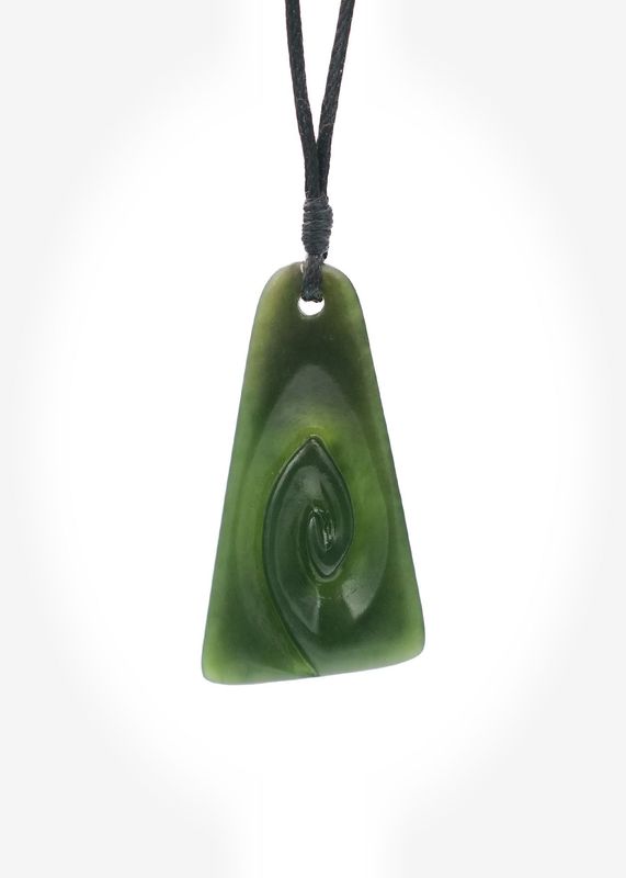Moko Pounamu Kuru Genuine NZ Kawakawa Greenstone - Rongo Moko Pounamu Kuru Genuine NZ Kawakawa Greenstone - Rongo
