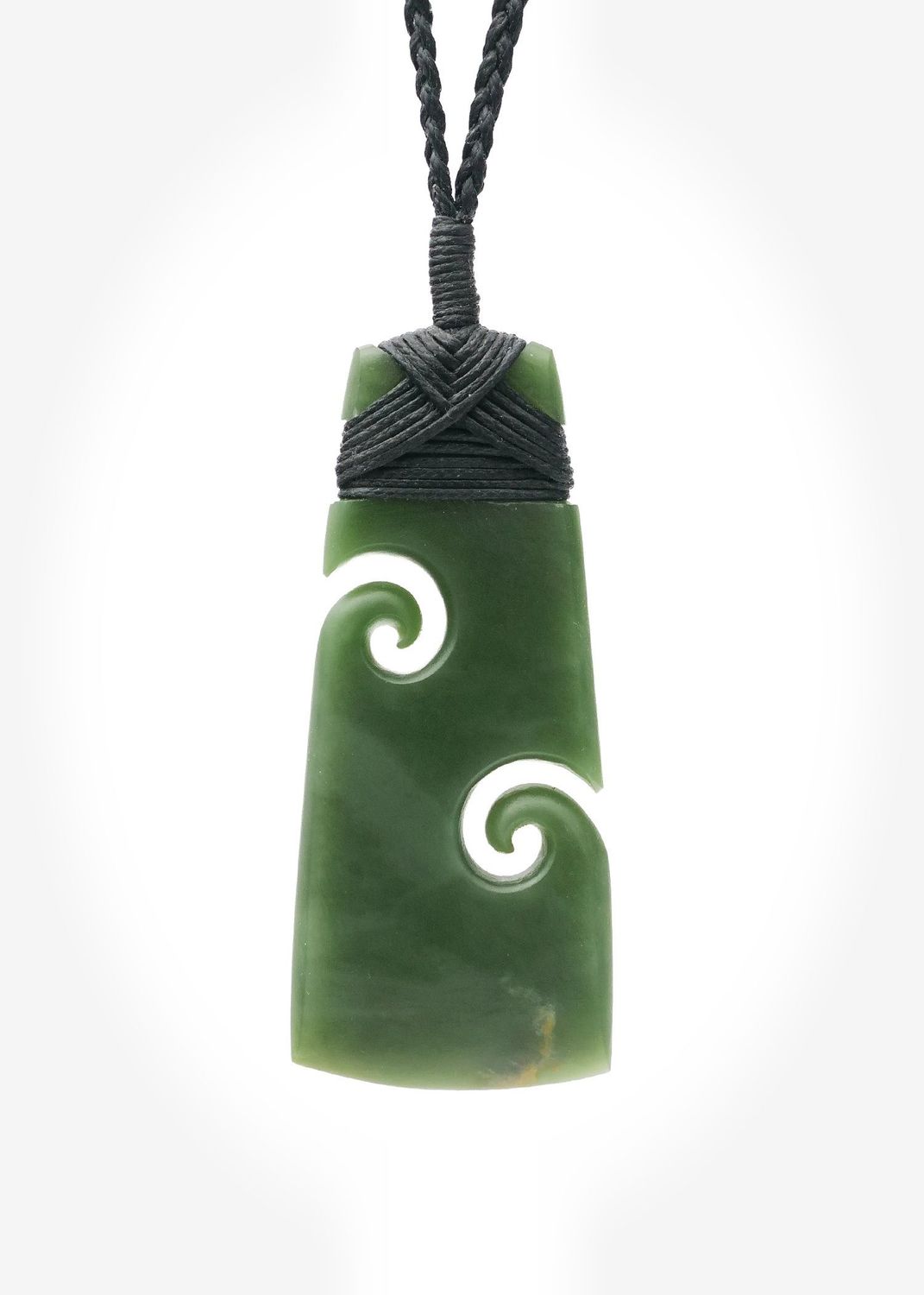 Moko Pounamu Toki with Koru NZ Genuine Kawakawa Greenstone - Panekiri Moko Pounamu Toki with Koru NZ Genuine Kawakawa Greenstone - Panekiri