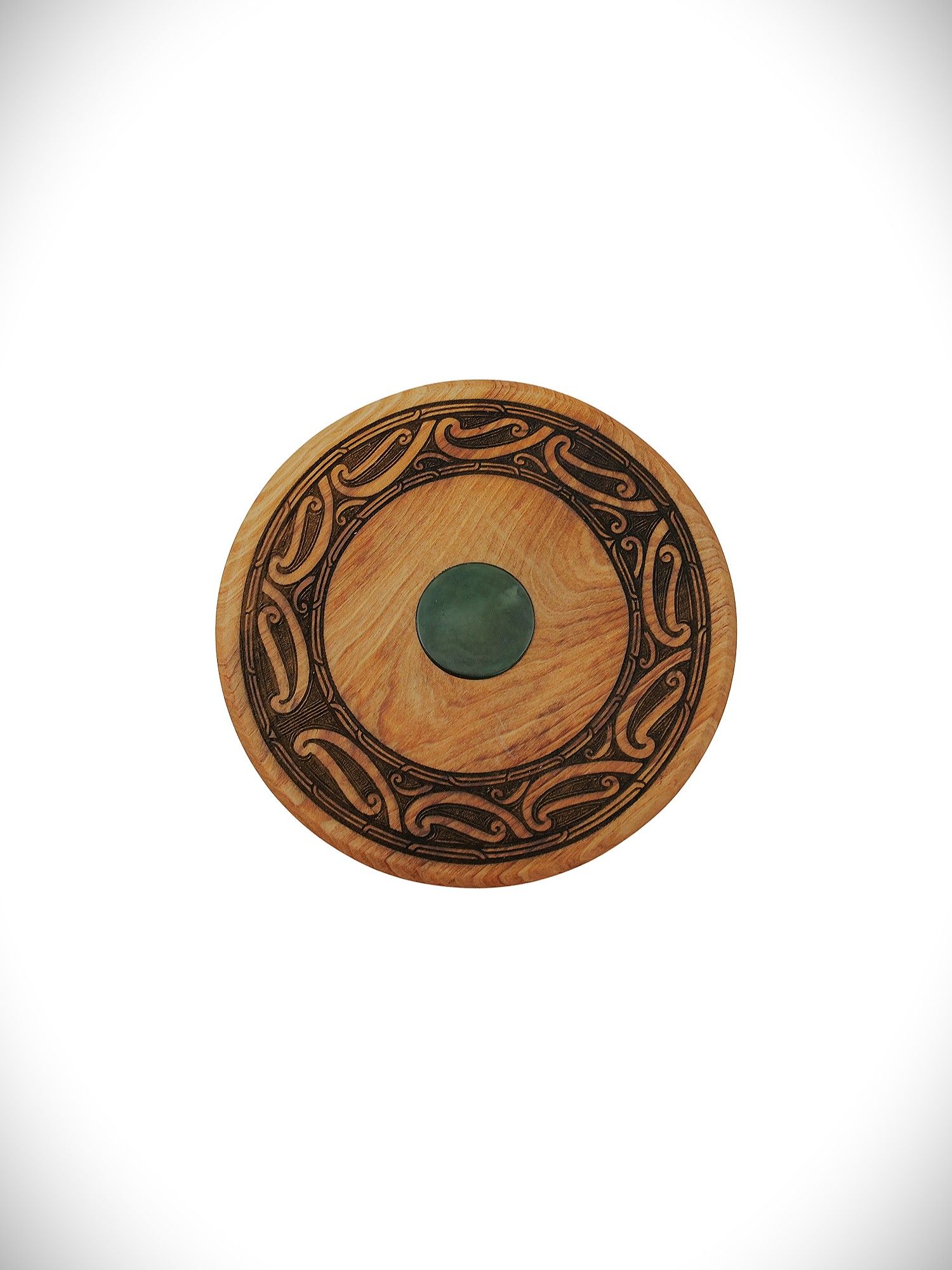 Moko Pounamu Wakahuia (Treasure box) Genuine NZ Kawakawa Greenstone & Kauri - Mananui