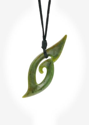 Moko Pounamu Koru Genuine NZ Raukaraka Greenstone - Kupe Moko Pounamu Koru Genuine NZ Raukaraka Greenstone - Kupe
