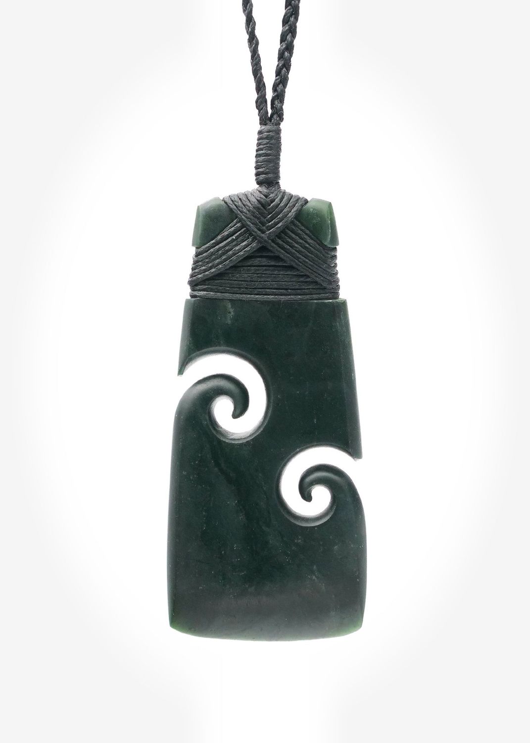 Moko Pounamu Toki with Koru NZ Genuine Kawakawa Greenstone - Karioi Moko Pounamu Toki with Koru NZ Genuine Kawakawa Greenstone - Karioi