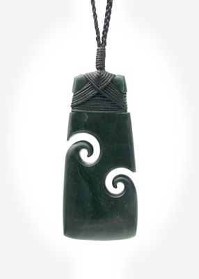 Moko Pounamu Toki with Koru NZ Genuine Kawakawa Greenstone - Karioi Moko Pounamu Toki with Koru NZ Genuine Kawakawa Greenstone - Karioi