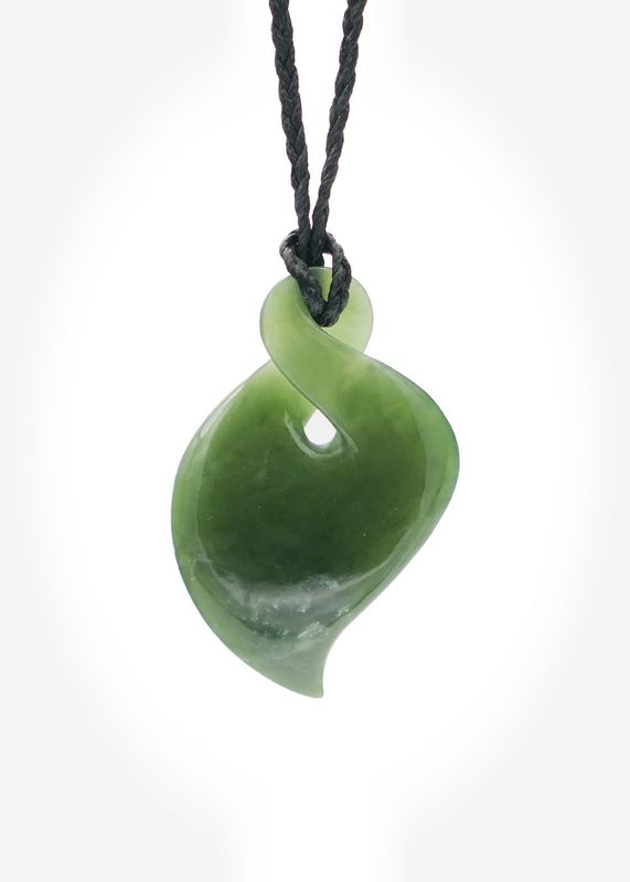 Moko Pounamu Pikorua NZ Genuine Kawakawa Greenstone - Tapora Moko Pounamu Pikorua NZ Genuine Kawakawa Greenstone - Tapora