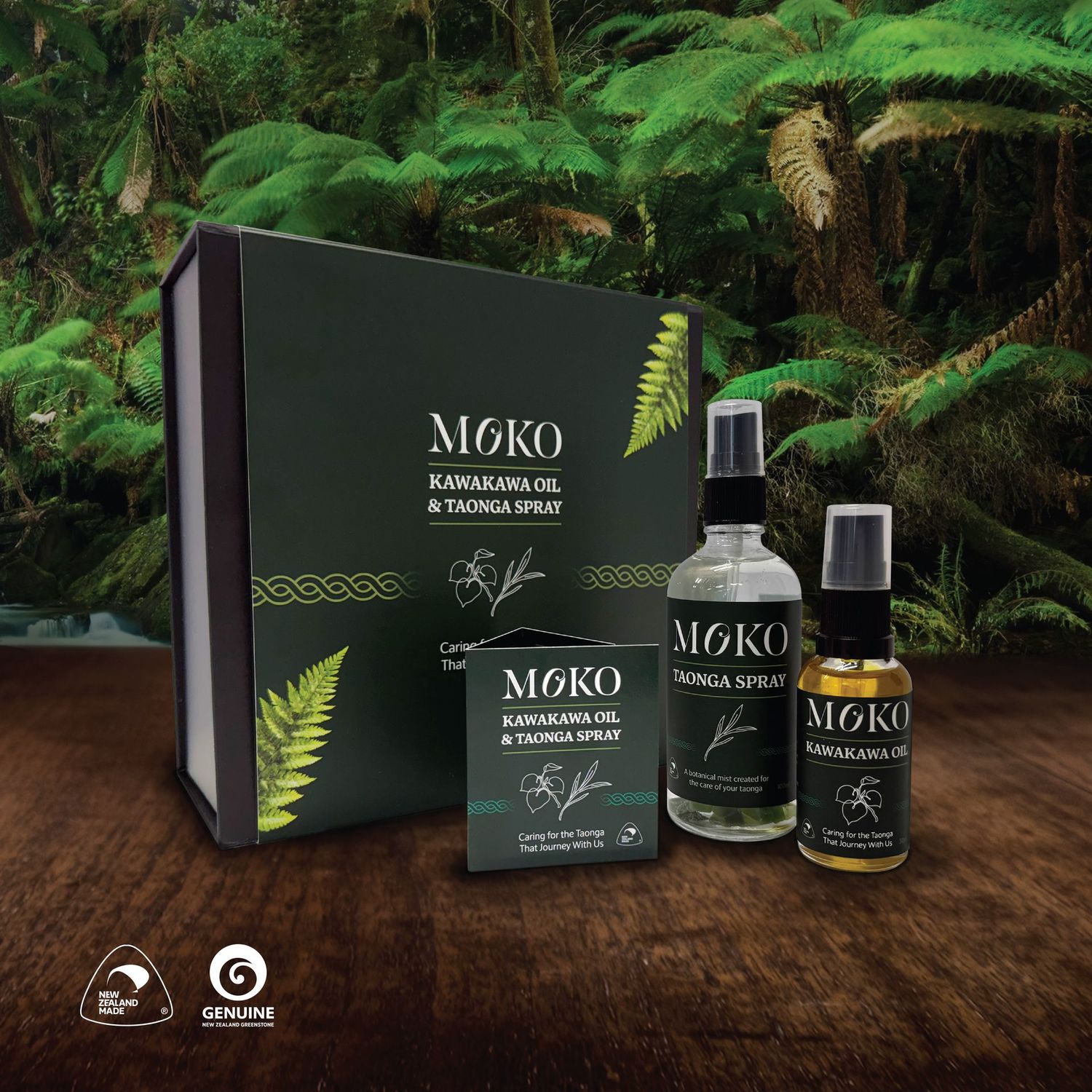 Moko Pounamu Kawakawa Oil and Taonga Spray