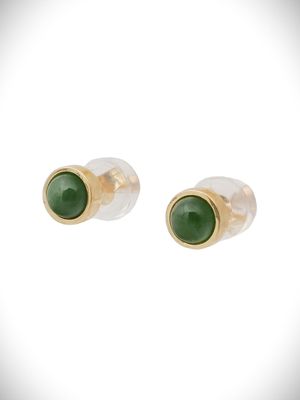 Moko Pounamu Stud Earrings Genuine NZ Kahurangi Greenstone & 9ct Gold - Tautoro Moko Pounamu Stud Earrings Genuine NZ Kahurangi Greenstone & 9ct Gold - Tautoro