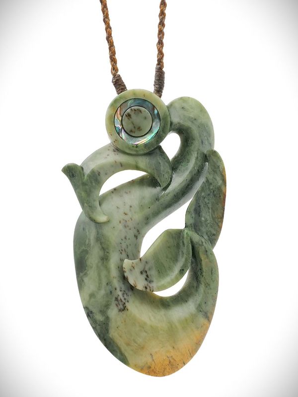 Moko Pounamu Manaia NZ Genuine Te Tau Ihu (Nelson) Kokopu Greenstone - Tautoro Moko Pounamu Manaia NZ Genuine Te Tau Ihu (Nelson) Kokopu Greenstone - Tautoro