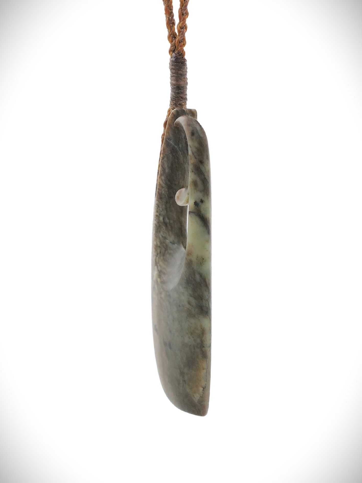 Moko Pounamu Hei Matau NZ Genuine (Nelson) Te Tau Ihu Greenstone - Pakotai