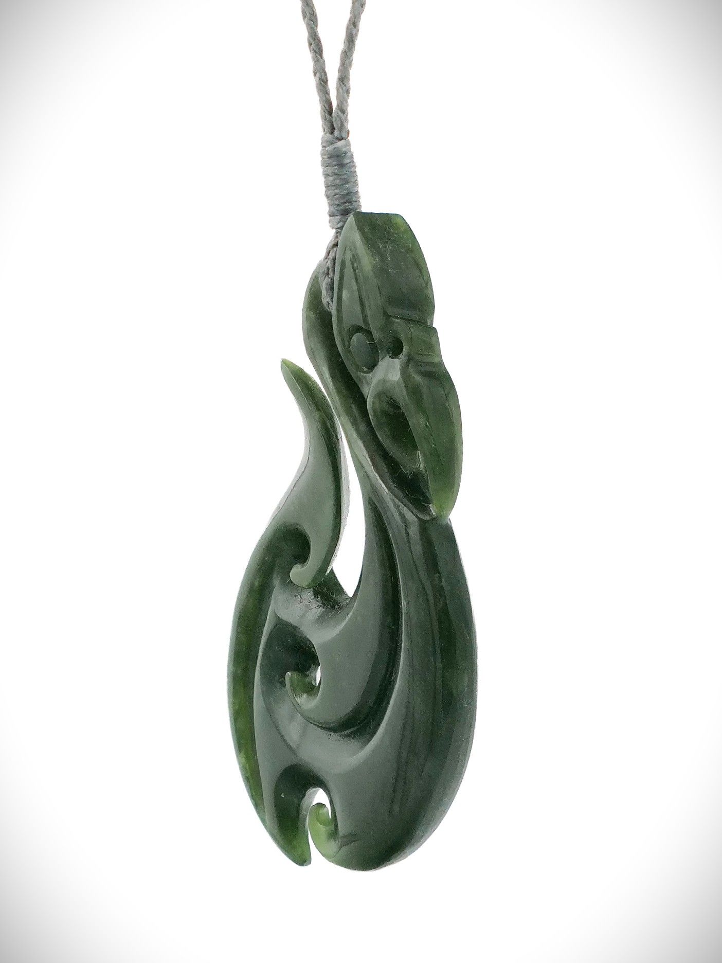 Moko Pounamu Manaia Genuine NZ Kawakawa Greenstone - Motutawa
