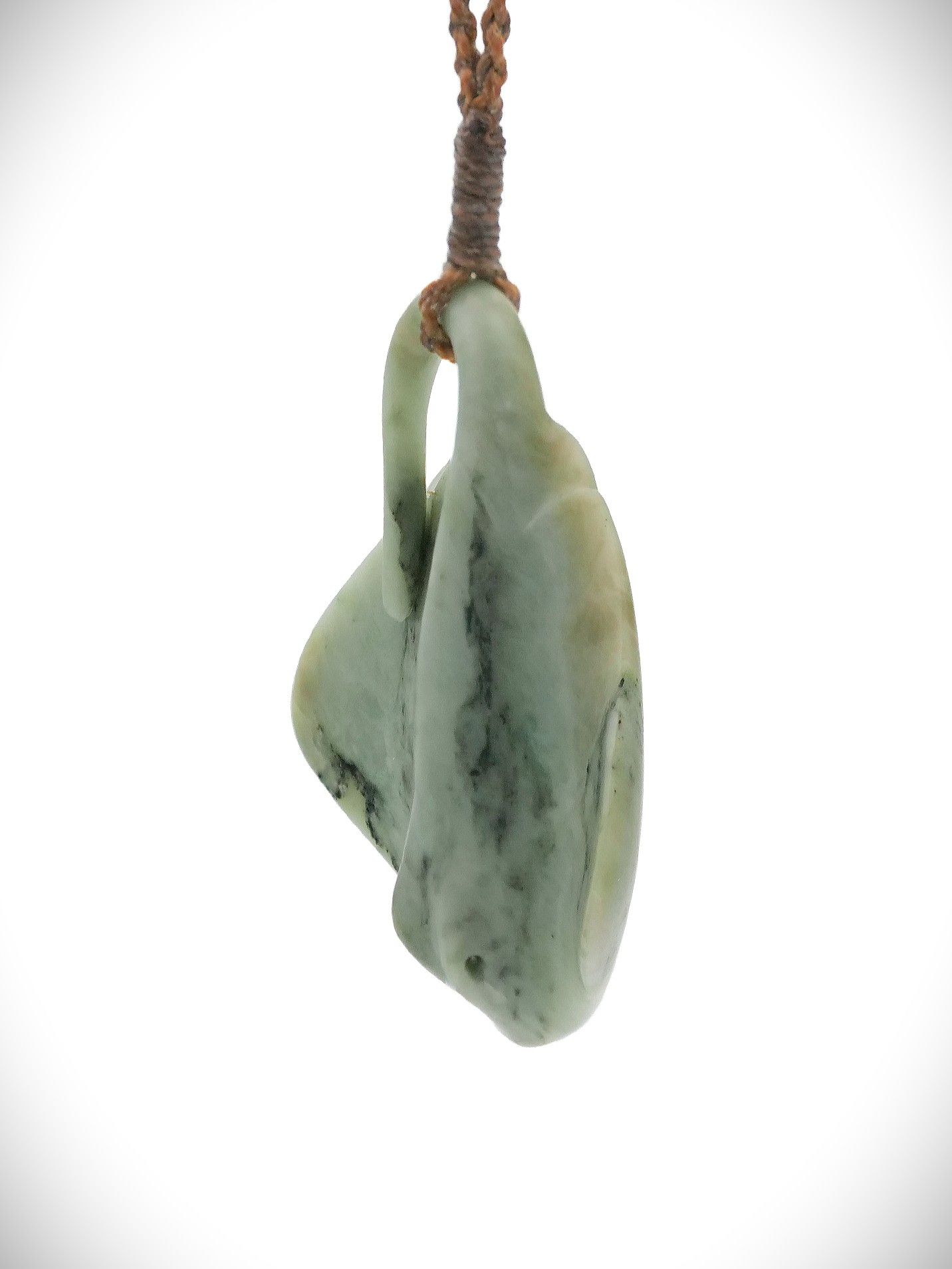 Moko Pounamu Te Whai Rahi (Manta Ray) Genuine NZ Te Tau Ihu Inanga Greenstone - Haumoana