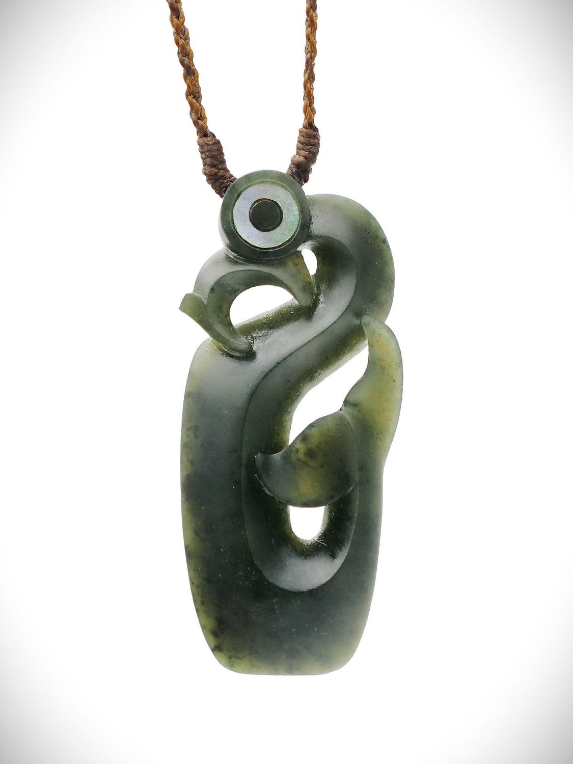Moko Pounamu Manaia NZ Genuine Kawakawa Greenstone - Omamari Moko Pounamu Manaia NZ Genuine Kawakawa Greenstone - Omamari