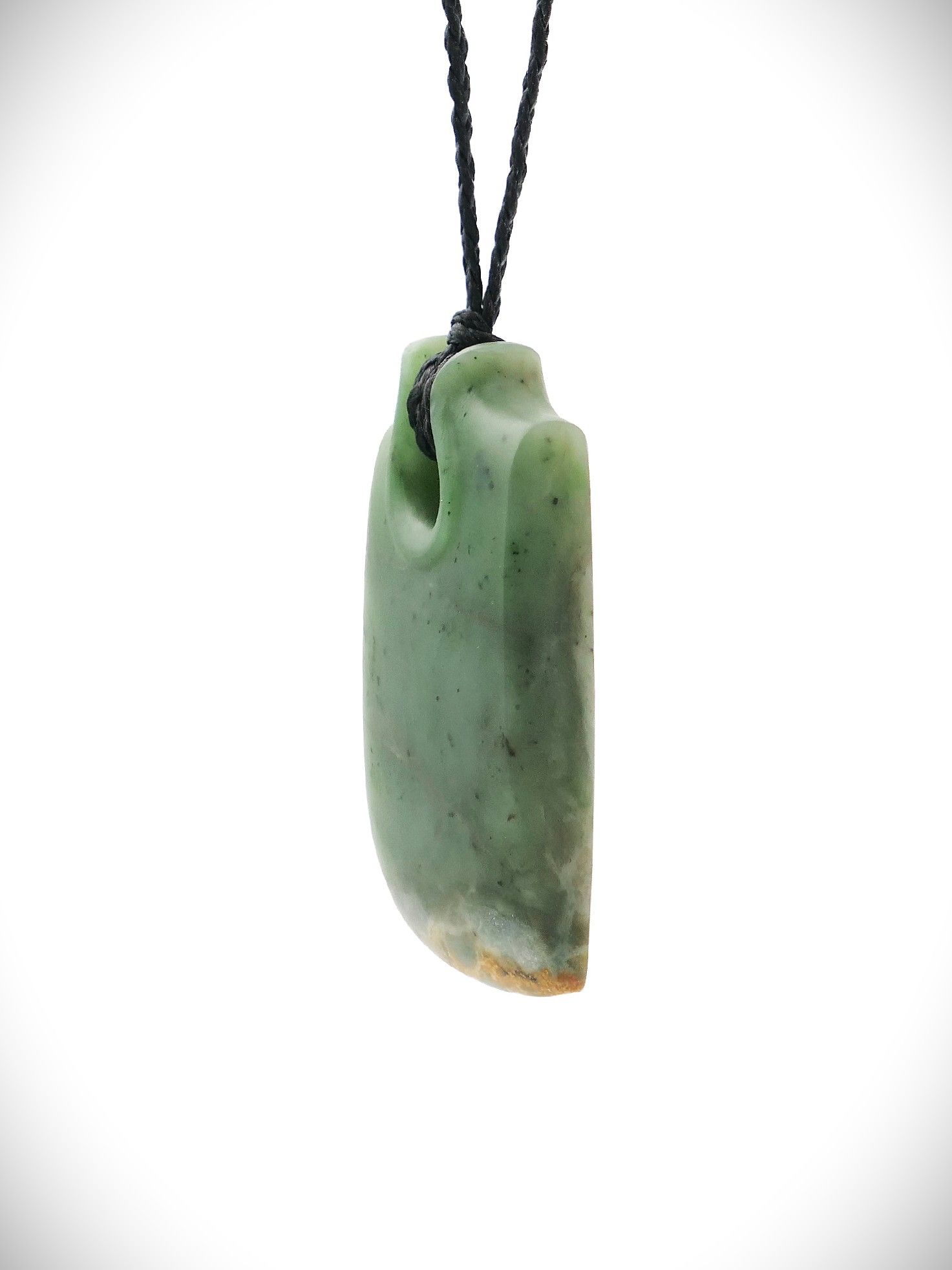 Moko Pounamu Contemporary Toki NZ Genuine Kawakawa Flower Greenstone - Pukehuia
