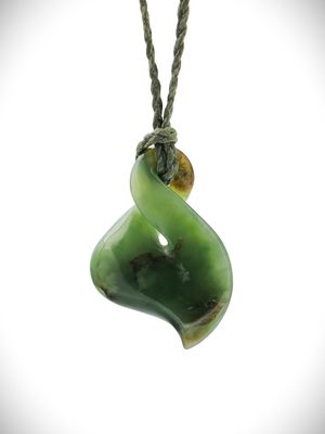 Moko Pounamu Pikorua NZ Genuine Kawakawa Greenstone - Manaaki Moko Pounamu Pikorua NZ Genuine Kawakawa Greenstone - Manaaki
