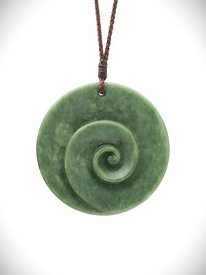 Moko Pounamu Porohita (Disc) NZ Genuine Auhunga Greenstone - Kawau Moko Pounamu Porohita (Disc) NZ Genuine Auhunga Greenstone - Kawau