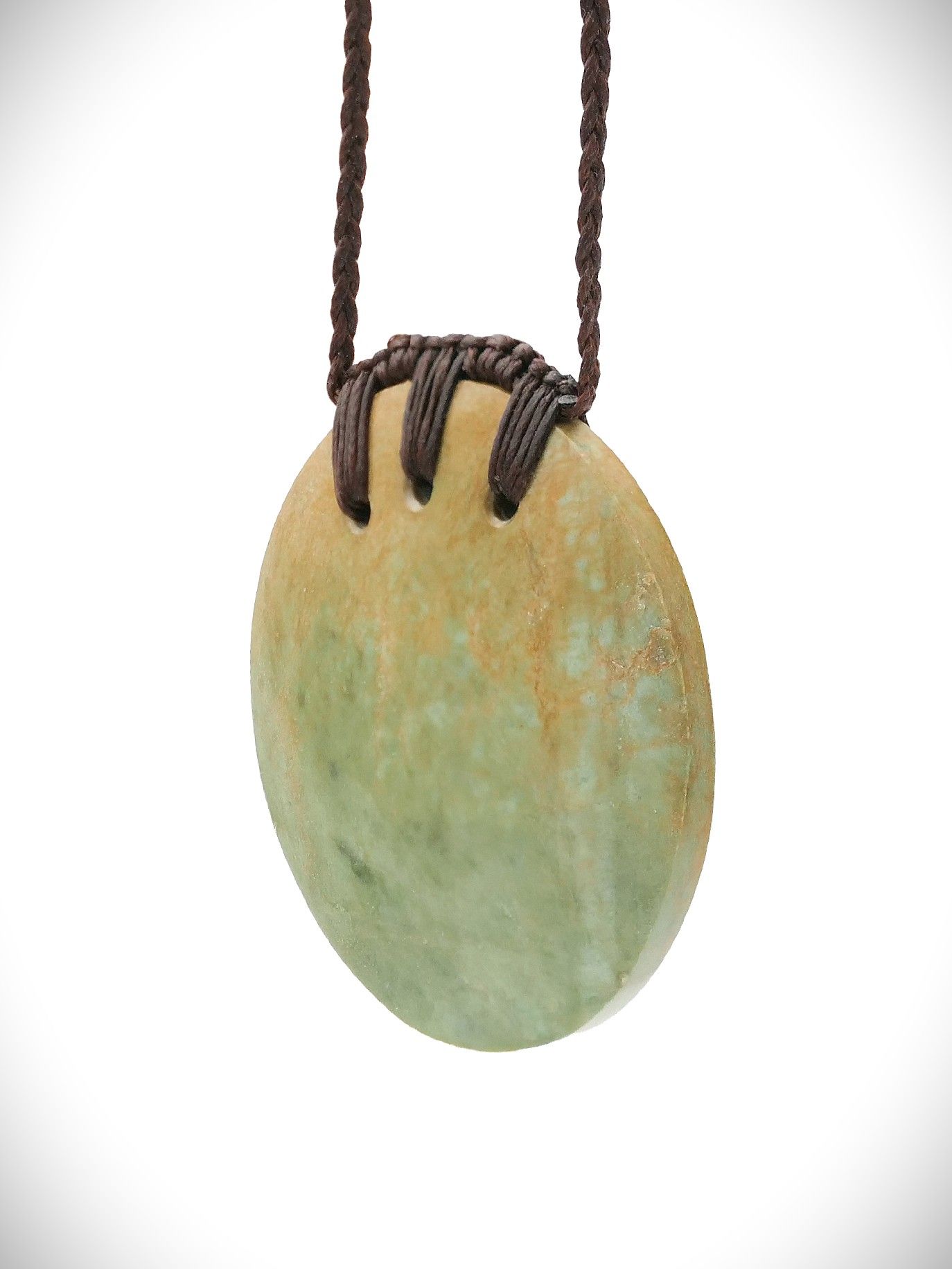 Moko Pounamu Porohita (Disc) NZ Genuine Raukaraka Greenstone - Kaipara