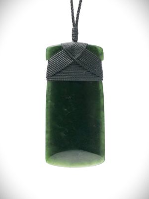 Moko Pounamu Toki Genuine  NZ Kawakawa Greenstone - Aropaonui