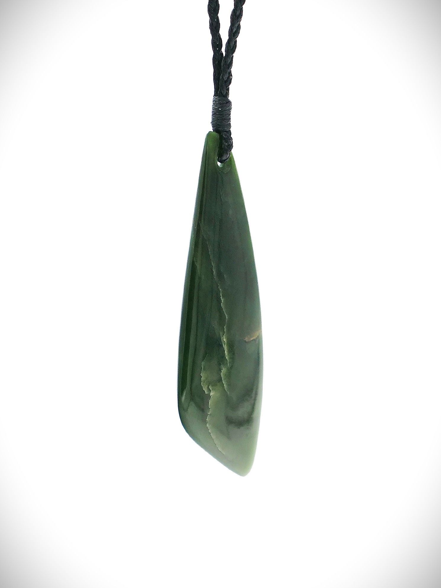 Moko Pounamu Roimata (Teardrop) NZ Genuine Kawakawa Greenstone - Motiti