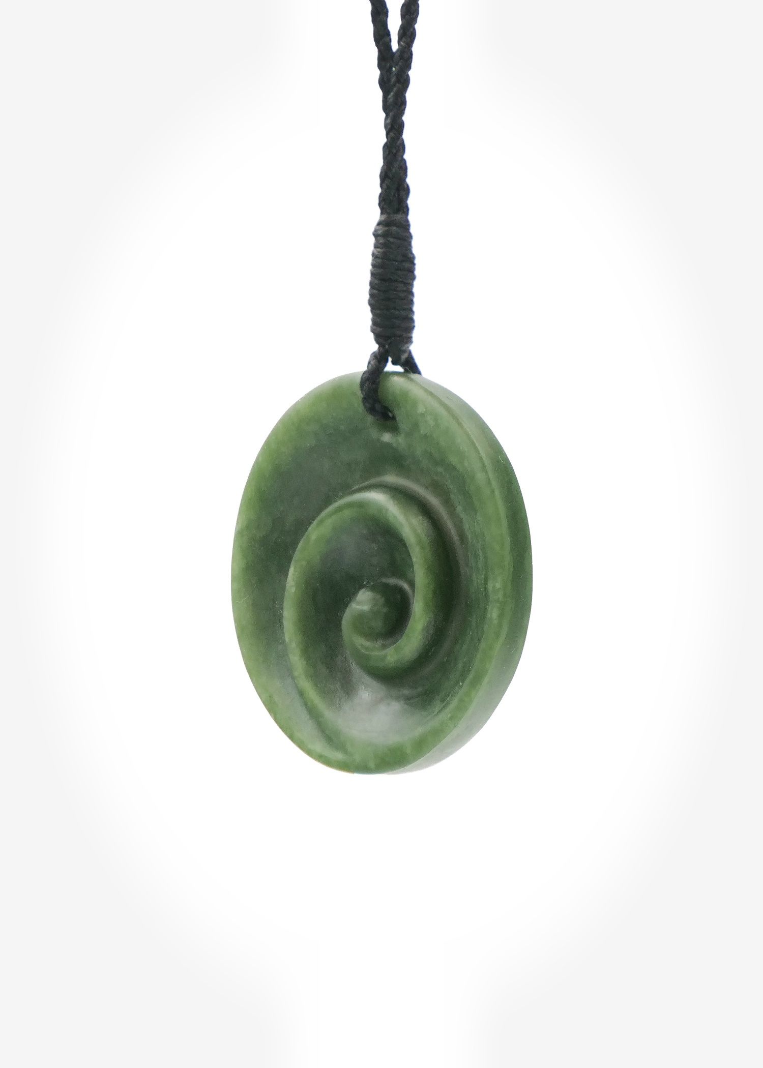 Moko Pounamu Koru NZ Genuine Kahotea Greenstone - Korimako