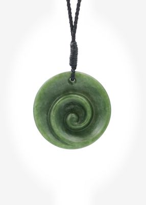 Moko Pounamu Koru NZ Genuine Kahotea Greenstone - Korimako
