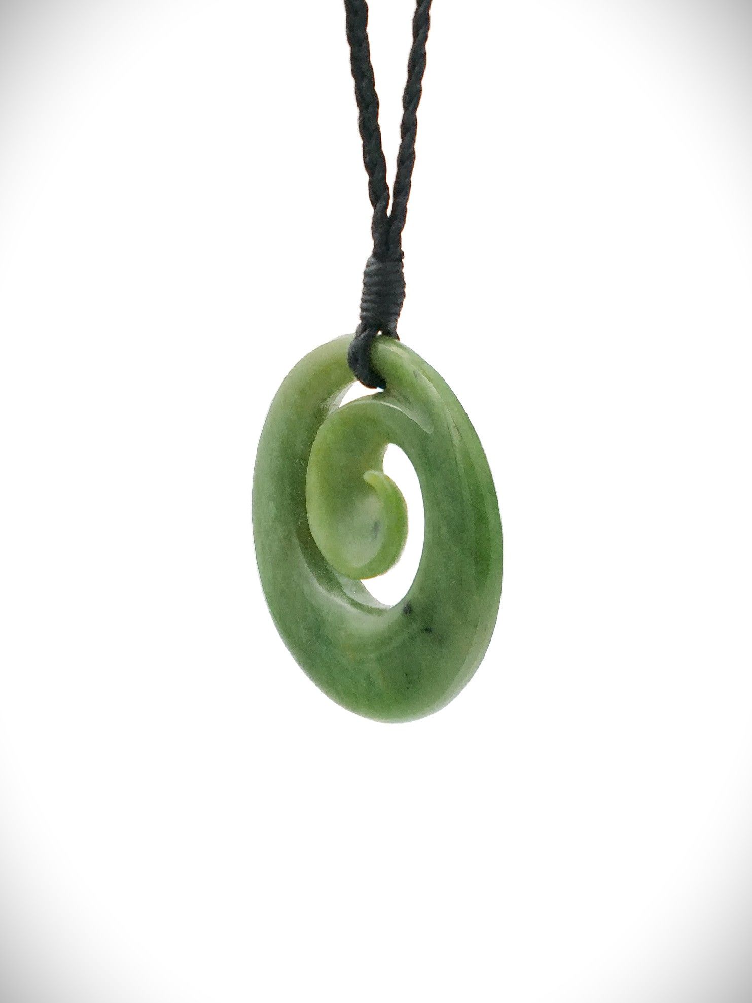 Moko Pounamu Koru NZ Genuine Raukaraka Greenstone - Kirikopuni