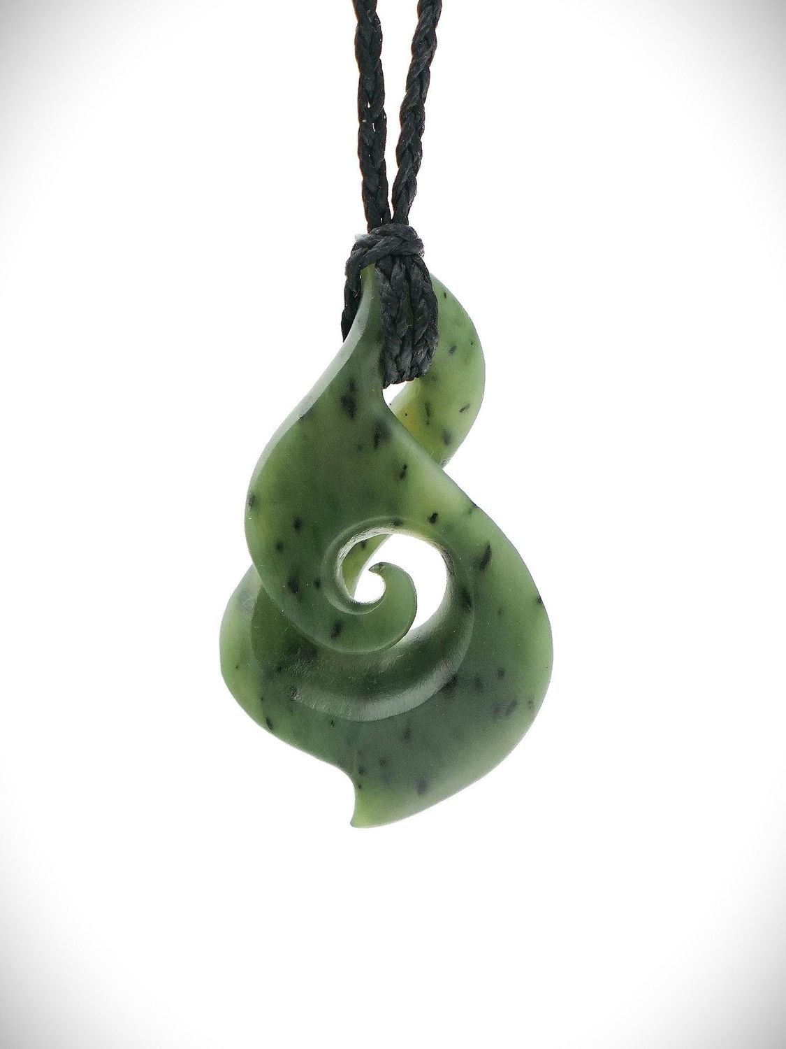 Moko Pounamu Single Pikorua Genuine NZ Kawakawa Greenstone - Ngaionui Moko Pounamu Single Pikorua Genuine NZ Kawakawa Greenstone - Ngaionui