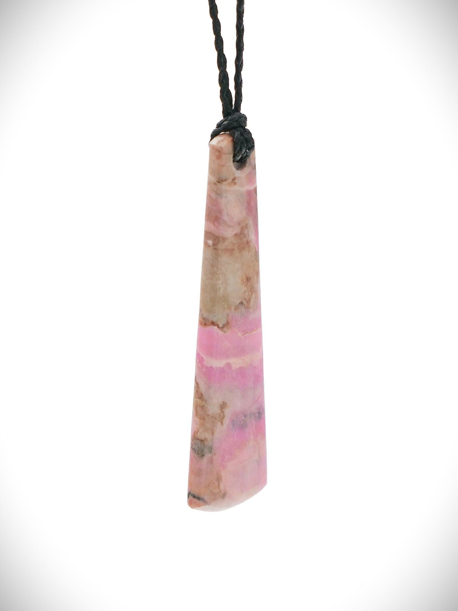Moko Pounamu Kuru (Drop) NZ Genuine Rhodonite Stone - Waiotira