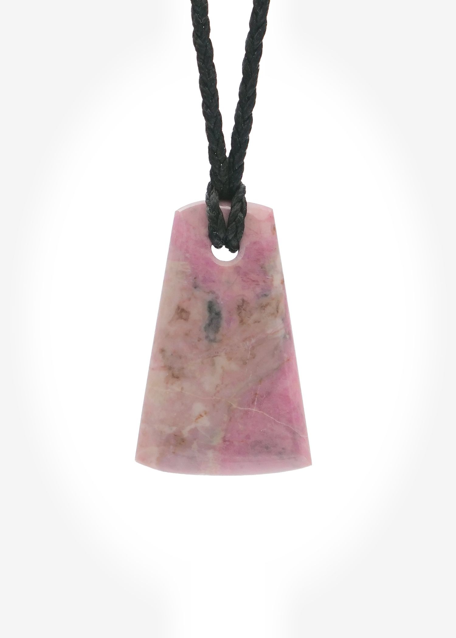 Moko Pounamu Kuru (Drop) NZ Genuine Rhodonite Stone - Ngunguru
