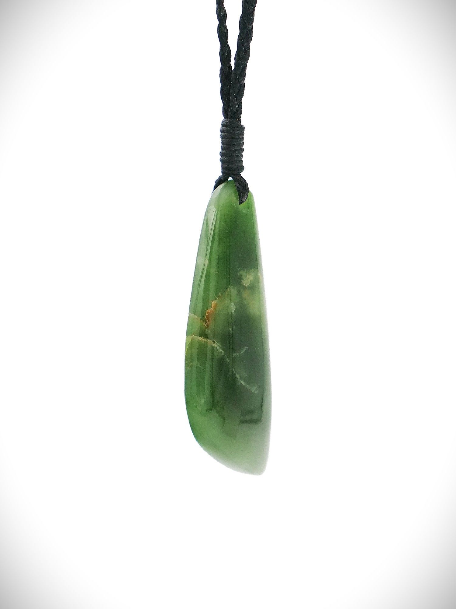 Moko Pounamu Roimata (Teardrop) NZ Genuine Kahurangi Flower Greenstone - Mahuta