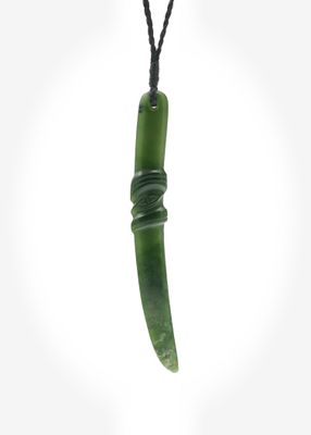 Moko Pounamu Sword Genuine NZ Kawakawa Greenstone - Whakarewarewa Moko Pounamu Sword Genuine NZ Kawakawa Greenstone - Whakarewarewa