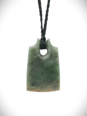 Moko Pounamu Toki NZ Genuine Kawakawa Flower Greenstone - Te Kopuru Moko Pounamu Toki NZ Genuine Kawakawa Flower Greenstone - Te Kopuru