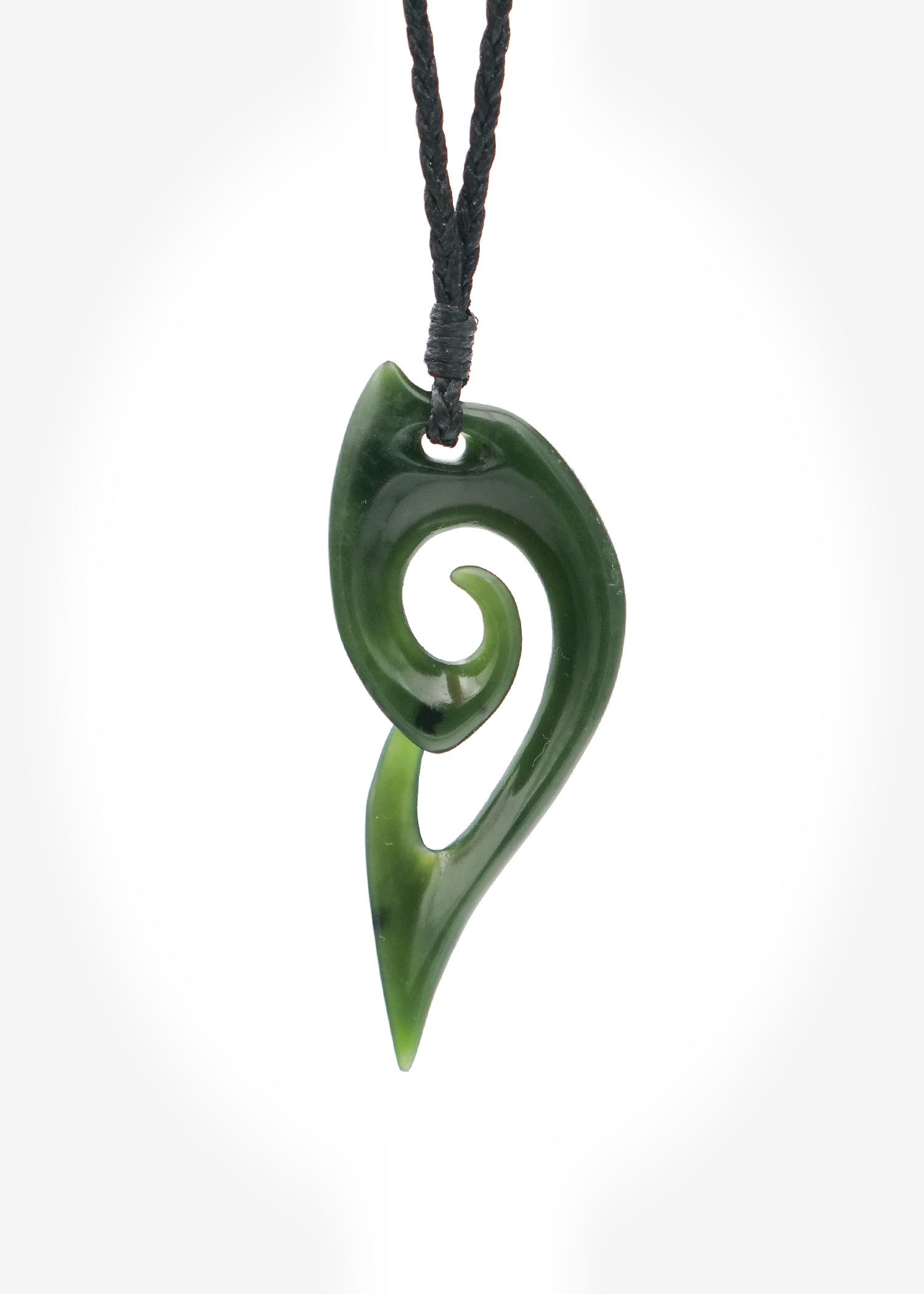 Moko Pounamu Koru NZ Genuine Kahurangi Greenstone -