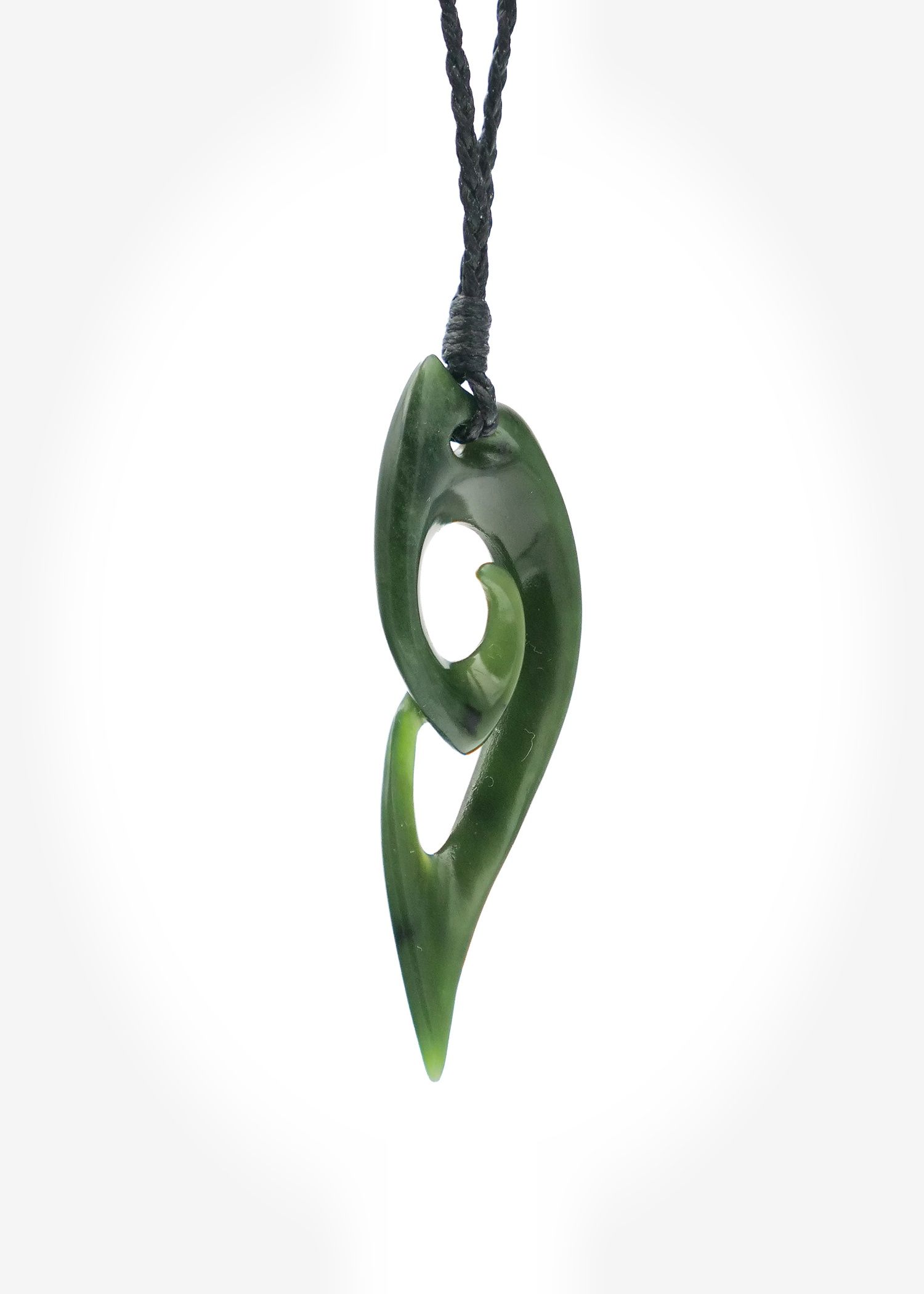 Moko Pounamu Koru NZ Genuine Kahurangi Greenstone -