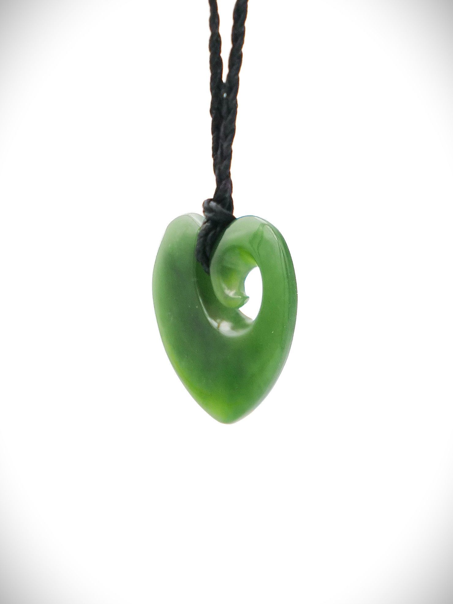 Moko Pounamu Manawa (Heart) NZ Genuine Kahurangi Greenstone - Omamari
