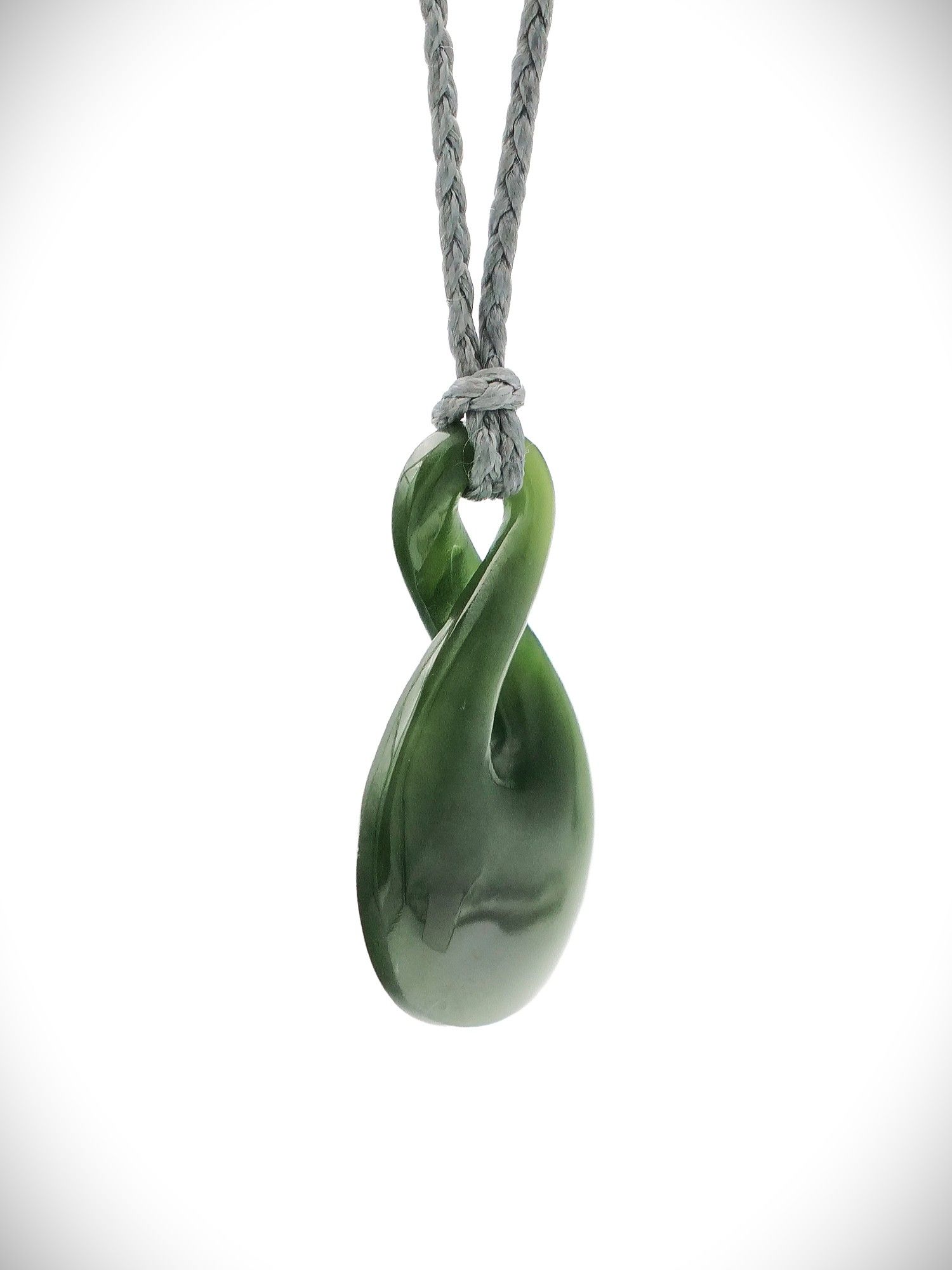 Moko Pounamu Pikorua (Twist) Genuine NZ Kawakawa Greenstone - Paranui