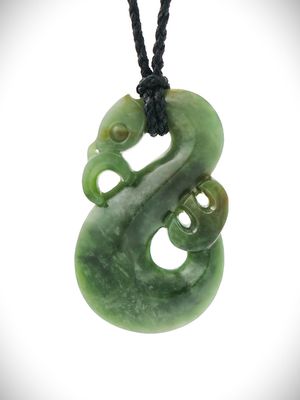 Moko Pounamu Manaia Genuine NZ Hapopo Greenstone - Maungakaramea