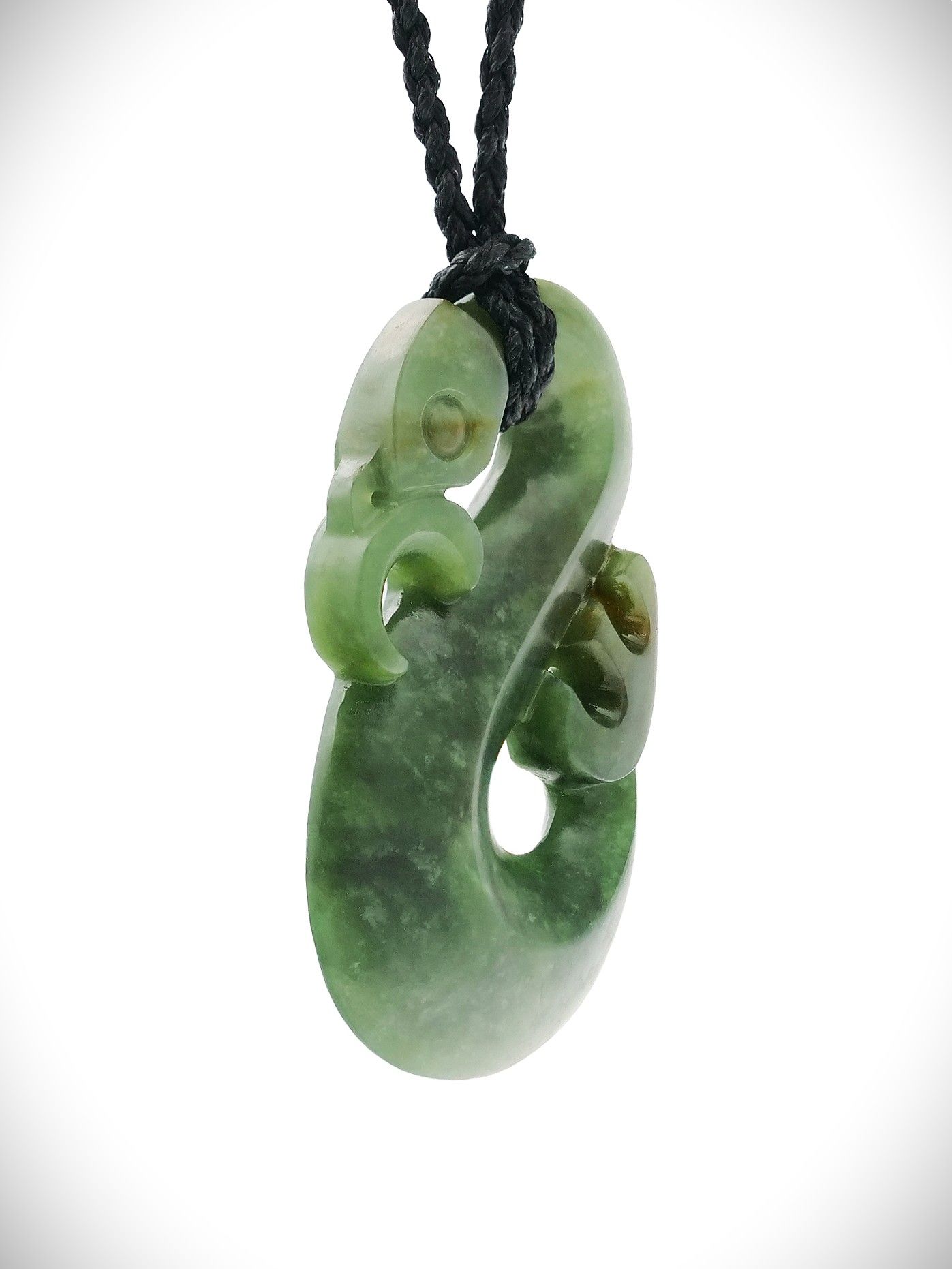 Moko Pounamu Manaia Genuine NZ Hapopo Greenstone - Maungakaramea